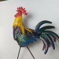 thumbnail image 5 of Estatuas y esculturas de gallo de jardín, gallos de metal, animales de jardín, decoración de arte de césped, estatua de arte al aire libre, patio, patio trasero y decoración de cocina familiar, 5 of 5
