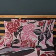 thumbnail image 3 of Flower Fitted Sheet Set with Pillowcase 3D Rose Printed Bedding Set Home Bedroom Decor,Queen (60"x80"), 3 of 5