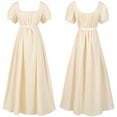 thumbnail image 2 of Dsscvnef Robe de Cour pour Femmes Élégante Robe de Cour Col en U pour Fête de Mascarade Halloween Carnaval Événement Formel Style Tenue l'Histoire de la Civilisation Volume 2 la Tunique du Monde Robe pour Femmes, 2 of 9