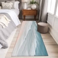 thumbnail image 4 of Ocean Beach Washable Area Rug 2x6 Summer Waves Gradient Boho Low-Profile Area Rugs with Non Slip Backing Indoor Floor Carpet for Entrance Living Room Bedroom Home Office, 4 of 9