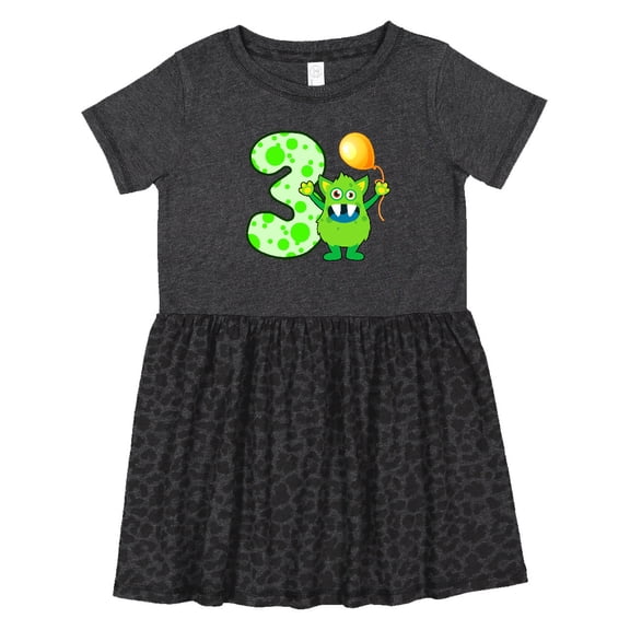Inktastic 3rd Birthday Monster Girls Toddler Dress