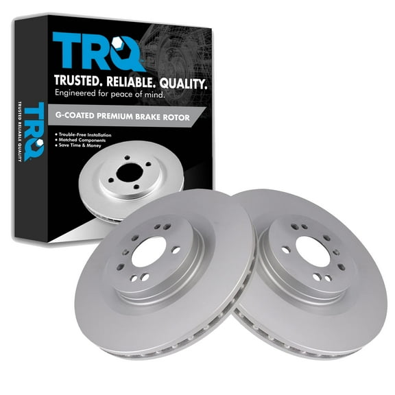 TRQ Front Brake Rotor Set Fits Select 2006-2012 Mercedes-Benz