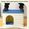 thumbnail image 3 of Pempet Plastic Cat House Waterproof Cat Shelter for Outdoor Indoor, 3 of 7