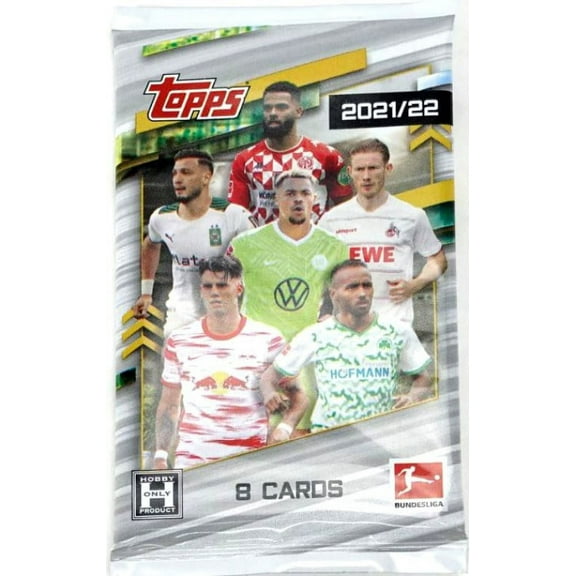 UEFA Topps 2021-22 Bundesliga Trading Card Hobby Soccer Pack (8 Cards)
