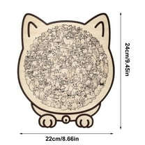 Virelaxpo Cat Shaped Wooden Jigsaw Puzzle in Morandi Colors, Decorative Puzzle for Adults and Youngsters, Home and Office Decor Gift for Puzzle Enthusiasts