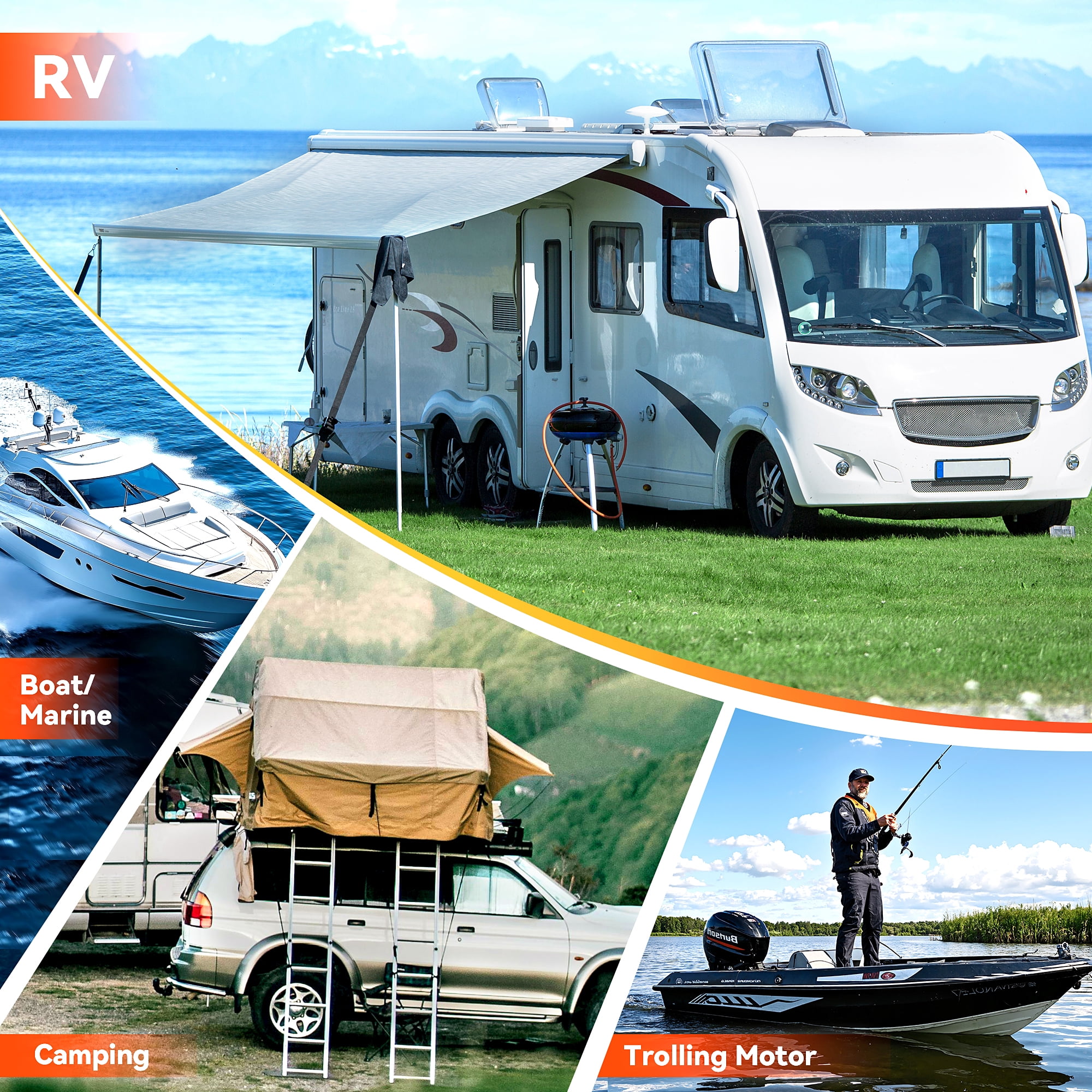 48V 135Ah  Golf Carts Lithium Lifepo4 Battery Bluetooth,200A BMS,for,Solar,RV,Motohome,off-Grid,Boat,Trolling Motor,15000+Deep Cycles