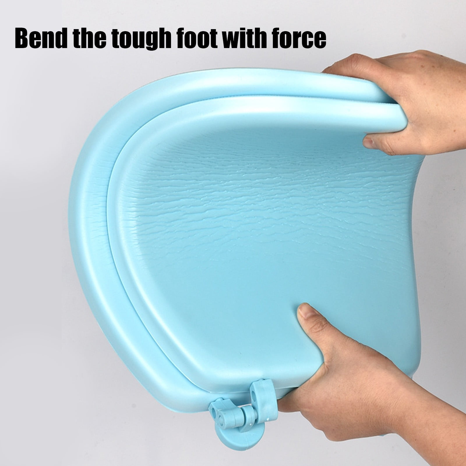 Blue Soft Elongated Vinyl Toilet Seat Foam Cushioned Comfort Slow Close Quiet Hinge For Standard Toilet Fixtures Easy Installation And Cleaning