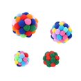 thumbnail image 1 of 4pcs Plush Bouncy Ball Pet Toy Roller Ball Kitten Exercise Toy Ball (Random Color), 1 of 5