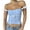 Blue, variant on Women's Summer Slim Sling Vest Sleeveless Backless Lace Trim Plaid Crop Tops