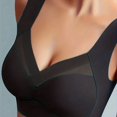thumbnail image 1 of Sujetador Sin Aros De Malla En Contraste, Cómodo Y Transpirable Push Up Tank Bra, Lencería Y Ropa Interior Para Mujer, 1 of 4