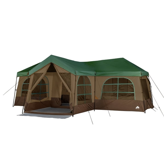 Ozark Trail Flat Creek 12-Person Family House Cabin Tent with Shower Room and Closets
