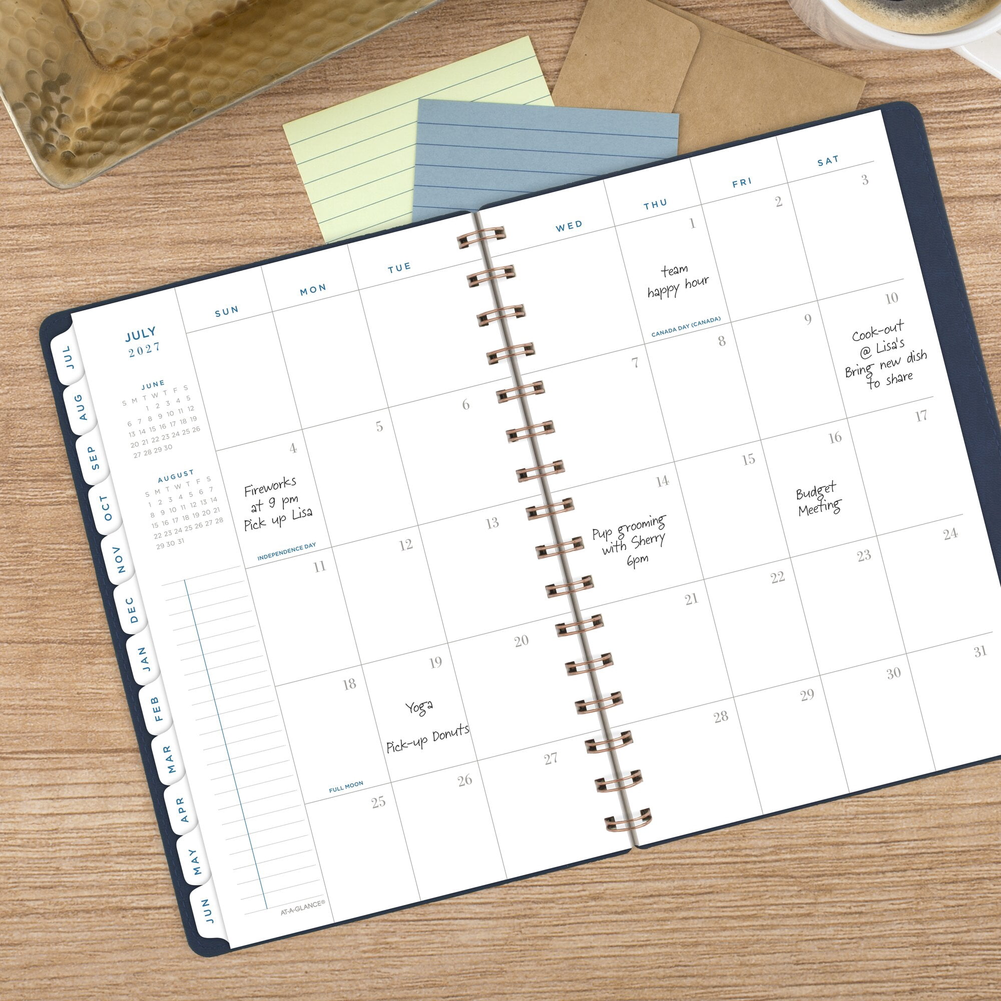 AT-A-GLANCE Signature Collection Academic 2026-2027 Weekly Monthly Planner Navy