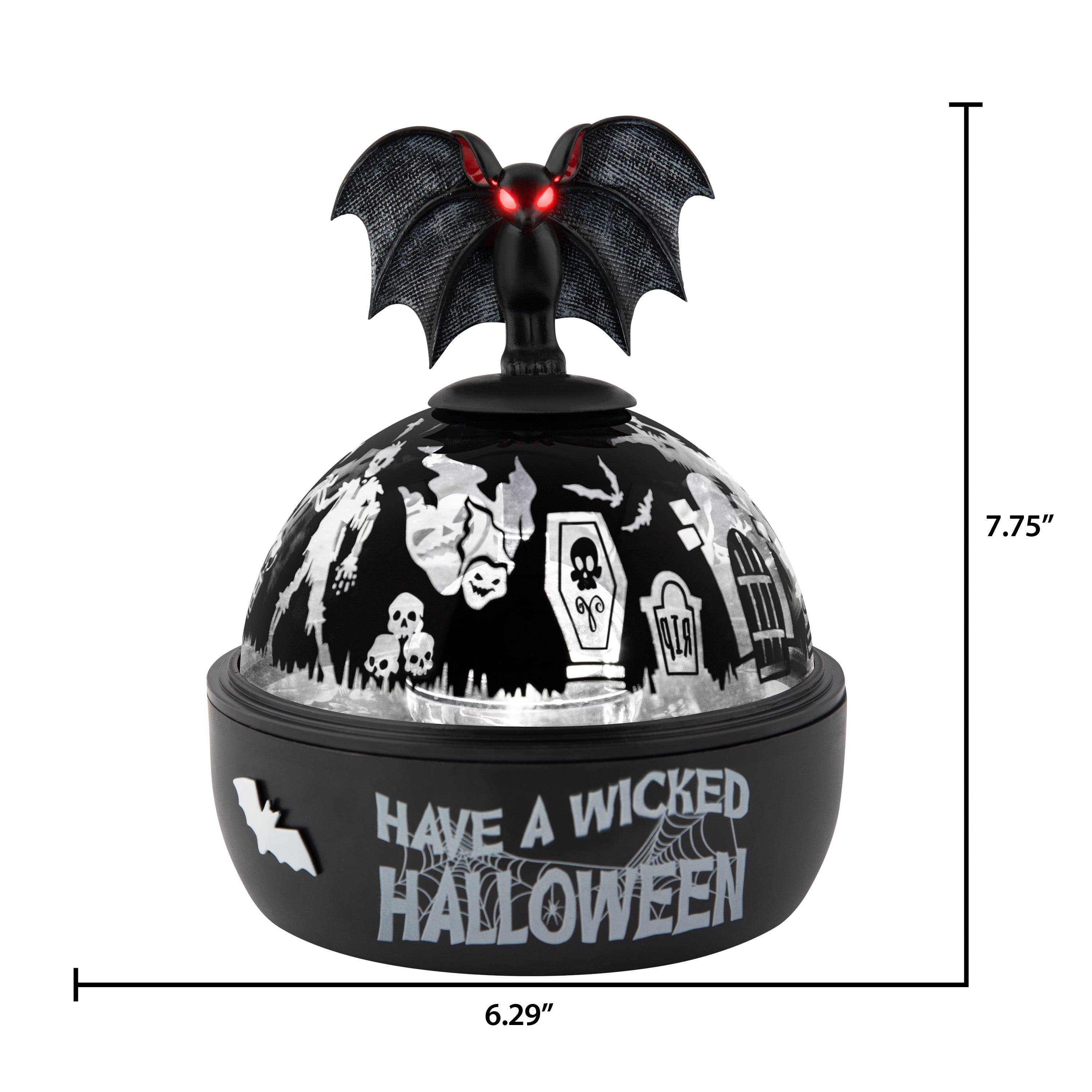Halloween Light Show Illuminations Shadow Lights with Topper Haunted Bat Projection Light (Red/White)