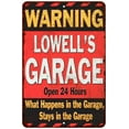 thumbnail image 1 of LOWELL'S Garage Warning Man Cave Wall Decor 12 x 18 Matte Finish Metal 112180030394, 1 of 1