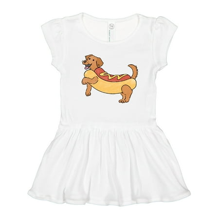 

Inktastic Cute Hot Dog Daschaund Gift Toddler Girl Dress