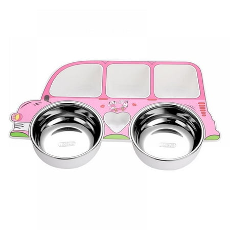 

Children s Stainless Steel Cereal Bowls-Cartoon Shatter-Resistant Car Plate Bowl Set-for Soup Rice Dessert Salad Meal Family Meal