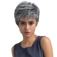 thumbnail image 4 of YoaNJYGR Hair Swim Cap Wigs Short Straight Synthetic Hair Full Wigs for Natural Looking Heat Resi, 4 of 5