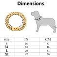 thumbnail image 4 of Collar dorado para perro, collar de cadena con hebilla resistente, collar de cadena de eslabones cubanos para perros grandes, collar de eslabones cubanos brillantes con cierre de circonita., 4 of 5