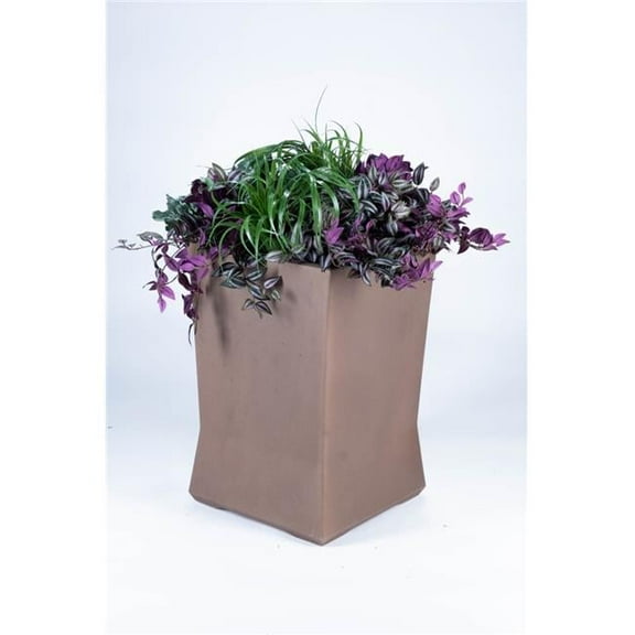 Commercial Zone 724365 18 x 18 x 28 in. Medium Planter, Old Bronze