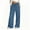 Blue, variant on Wide Leg Jeans for Women High Waisted Drawstring Jeans with Pockets Elastic Waist Strechy Pull On Denim Pants