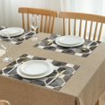 thumbnail image 3 of Gray White Gold Marble Pattern Summer Placemats Table Placemats Set Of 4-Linen Kitchen Washable Placemats Table Mats 11.8"x17.7" Non-Slip Heat Resistant, 3 of 6