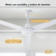 thumbnail image 4 of Ventilador De Techo 56 Pulgadas 3 Aspas De Acero Color Blanco 5 Vel 127V 65W Kingsman blanco, 4 of 7