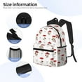 thumbnail image 3 of Yield Different Mushrooms Print Backpack for Women Men, Lightweight Casual Travel Daypack, Classic Basic College Backpack, Middle School Bag, 3 of 5