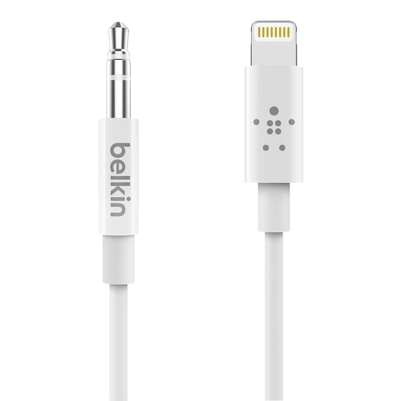 Belkin Speaker and Headphone Splitter, 3.5mm Audio Jack Adapter, Dual Audio Output for Earbuds, Headphones, and Speakers for Sharing Music & Videos, Compatible with iPhones & More- White