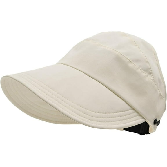 CoCoMangos Outdoor Packable Golf Hats for Women Empty Top UV Protection Foldable Beach Hats Convertible Ponytail Sun Visors