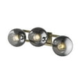thumbnail image 2 of Lunette 3-Light Aged Brass Sconce, 2 of 5