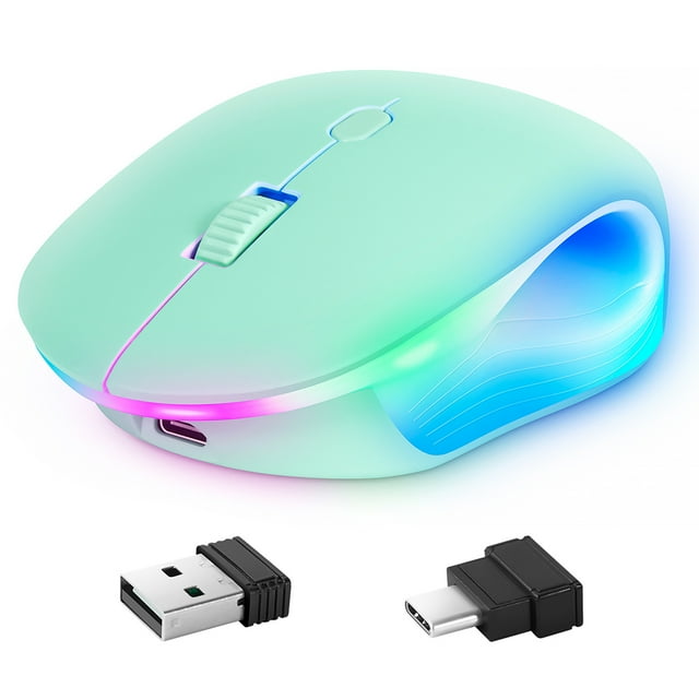 Ratón inalámbrico Methold ABS recargable Bluetooth multifuncional para computadora verde
