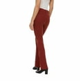 thumbnail image 3 of ZayWay Women's Stretch Bootcut Dress Pants with Pockets - Wear to Work - Ponte Treggings Rust Medium, 3 of 6