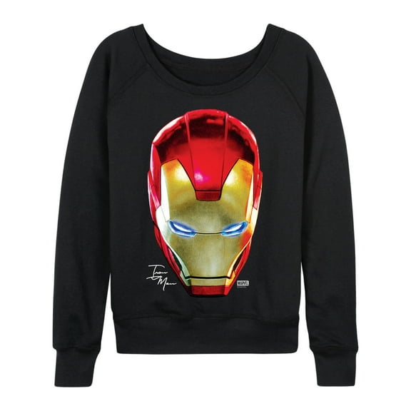 Marvel Iron Man - Portrait Oversized - Women's French Terry Pullover Sweatshirt