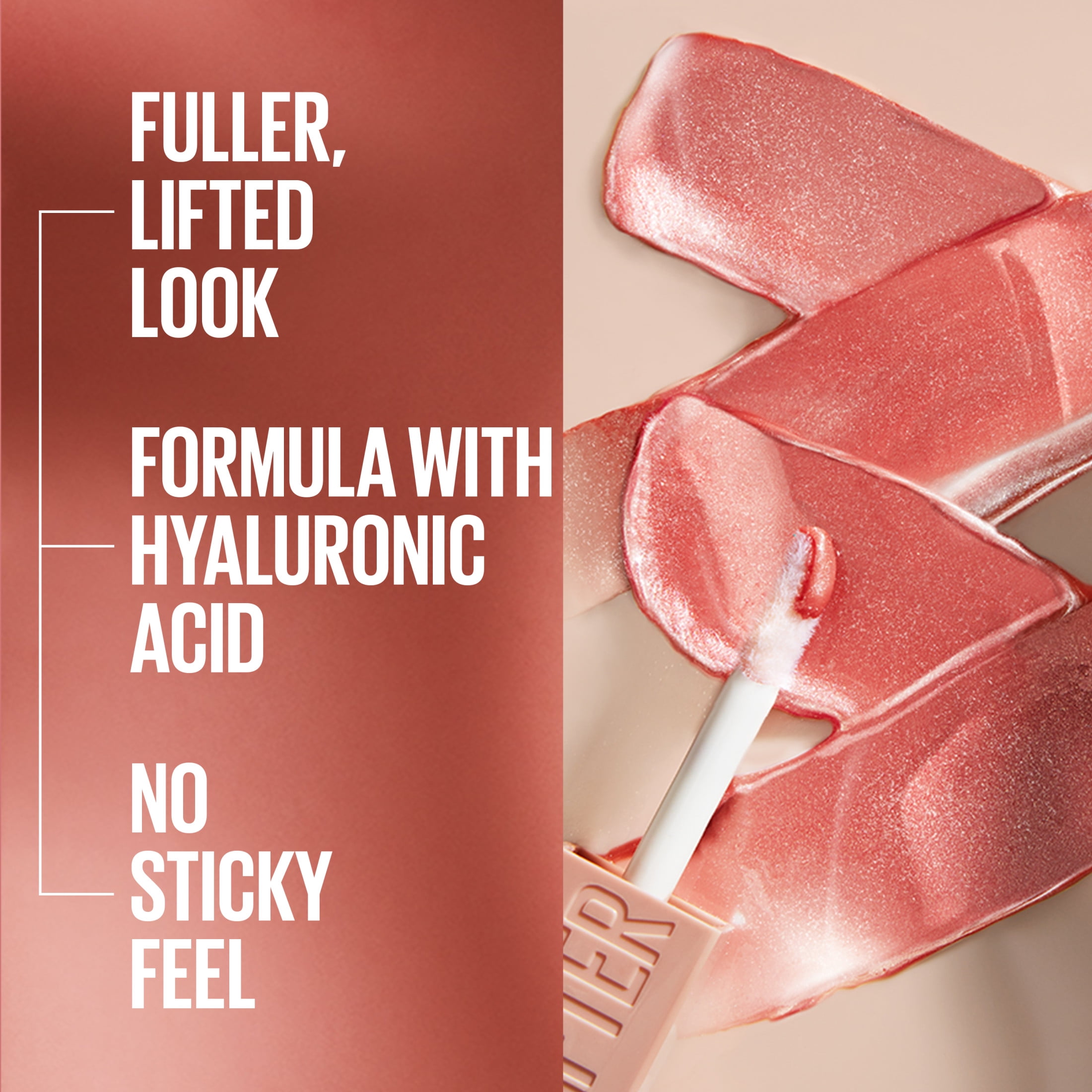 (2 pack) Maybelline Lifter Gloss Lip Gloss with Hyaluronic Acid, Rust