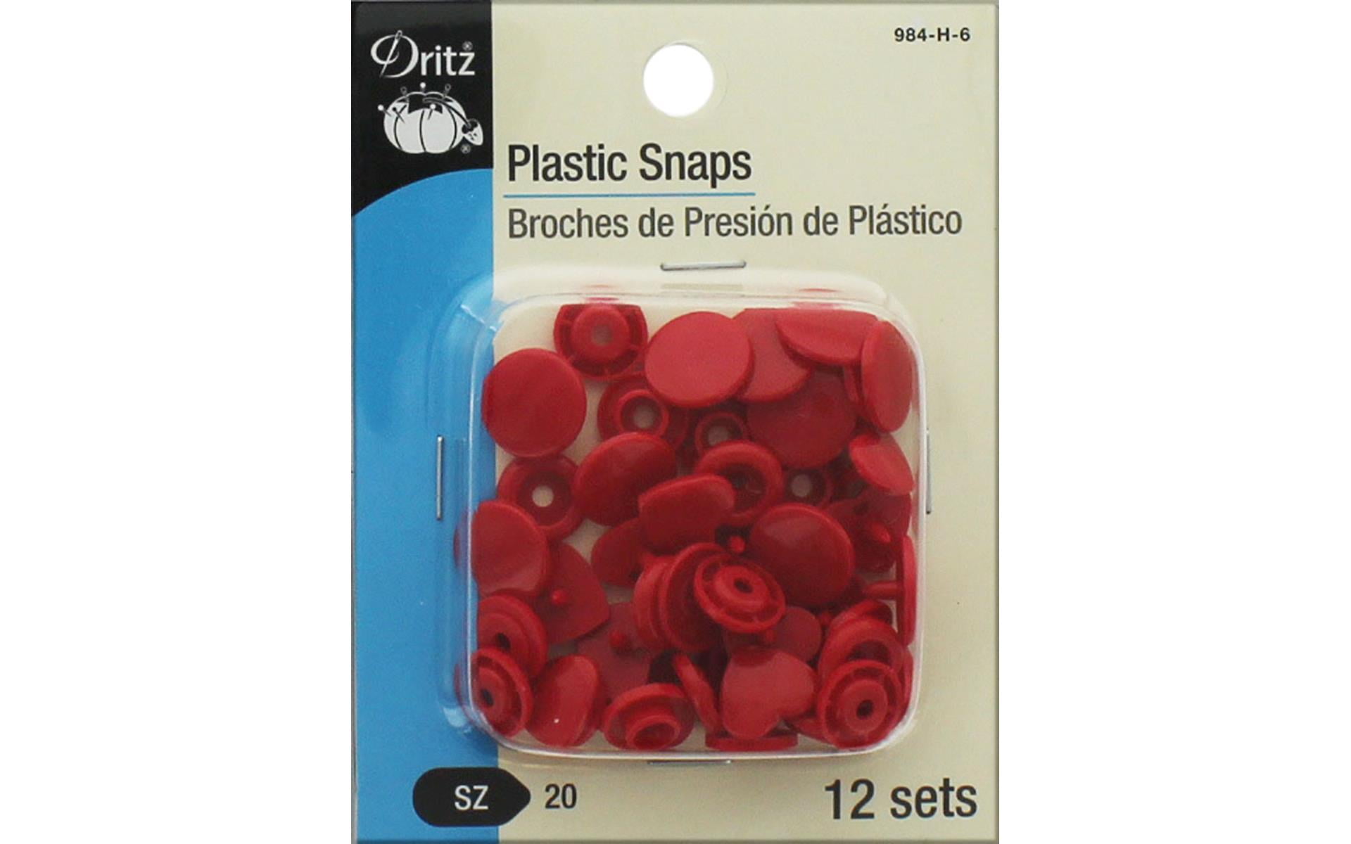 Dritz Snaps Plastic Size 20 Heart Red