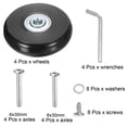 thumbnail image 3 of Uxcell Roues de Valise de Remplacement 55 x 14 Mm/2,2 Pouces x 0,6 Pouces pour Valise, Noir, Ensemble de 2, 3 of 6