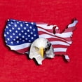 thumbnail image 3 of CafePress - Bald Eagle Over American Flag T Shirt - Mens Football Shirt, 3 of 4