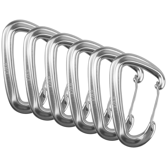 Amdohai 6 Pcs Mousquetons 12 Kn Mousquetons Robustes pour Hamacs Camping Randonnée Backpacking