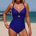 thumbnail image 7 of uvwlwu Women's One Piece Swimsuit Twist Front Cutout with Tummy Control and Push Up Bathing Suit,M, 7 of 7