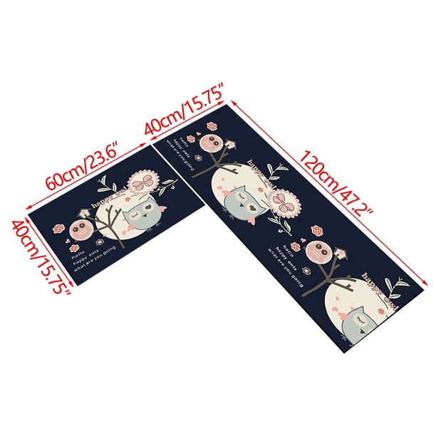 Alfombras de Cocina para el Piso, 40x60 + 40x120cm Conjunto de Alfombras de Piso de Agua Y Aceite Absorbentes para el Hogar, Fibra de Poliéster Antideslizante para la Lavandería de Cocina Y Alfombras