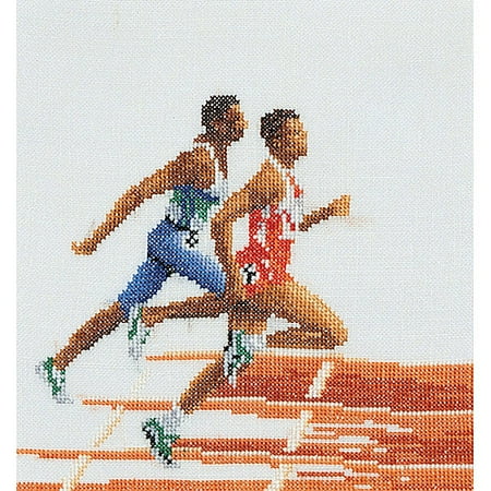 Thea Gouverneur Linen Counted Cross-Stitch Kit, Athlete Runner