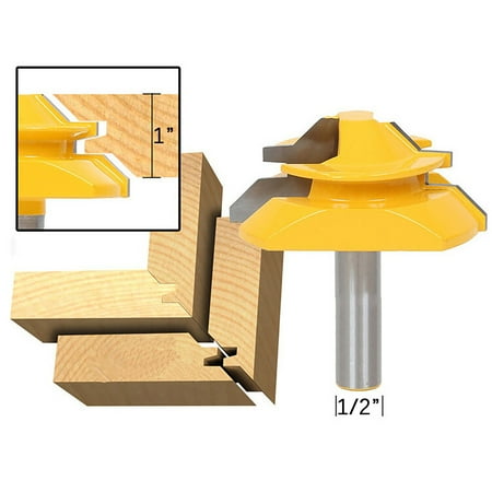 

Buodes Snowflake Multitool 45Degree Lock Miter Router Bit Woodwork Tenon Cutter Tool W/1/2 1/4Inch Shank