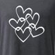 thumbnail image 4 of Top de camiseta con estampado de amor blanco de manga corta informal de color sólido para el día de San Valentín Pompotops oipoqjl3784, 4 of 5