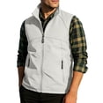 thumbnail image 2 of Kctiaxy Fishing Vests for Men Outdoor Travel Hiking Running Vest Lightweight Stand Collar Sleeveless Jackets with Zipper, 2 of 9