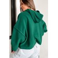 thumbnail image 2 of Cozy Women's Dark Green Sherpa Fleece Drop Shoulder Hoodie | [ZhiHiMeRi] | (US 12-14)L, 2 of 5