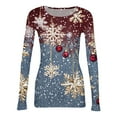 thumbnail image 6 of Christmas Womens Ribbed Knit Tunic Tops Long Sleeve Shirts for Women Slim Fit Ladies Casual Pullover Basic Bottom Tops, 6 of 6