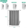 thumbnail image 5 of Waffle Weave Fabric Shower Curtain ,Grey,71"Wx72"L, 5 of 5