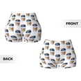 thumbnail image 5 of Lsque Coffee To Go Pattern Pattern High Waisted Biker Shorts for Women-Tummy Control Fitness Athletic Workout Running Yoga Gym Shorts,Moisture-Wicking-Medium, 5 of 9