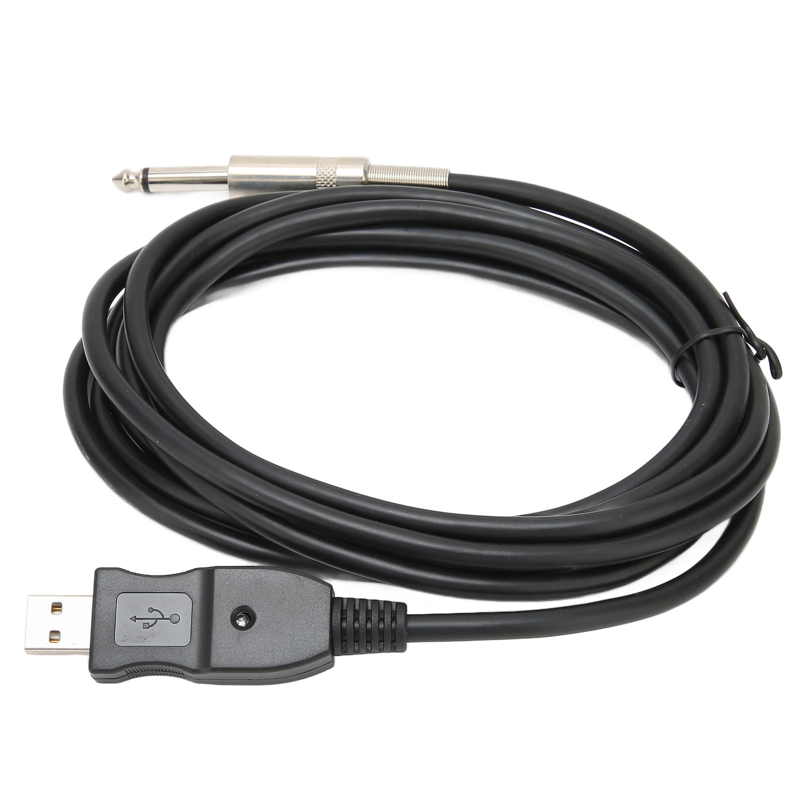 USB Interface Male to 6.35mm 1/4 TS Mono Electric Guitar Converter Cord TraderPlus 10 feet USB Guitar Cable RockSmith PC Cable 