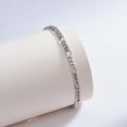 thumbnail image 4 of CHIC & ARTSY 925 Sterling Silver Bracelet for Women - 3mm Figaro Chain Bracelet - Size 6.5 to 8.5 Inches Adjustable, 4 of 7